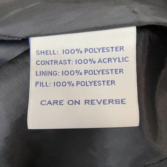 Bass Black Puffer Vest with Knit Back, M - Picture 15 of 16